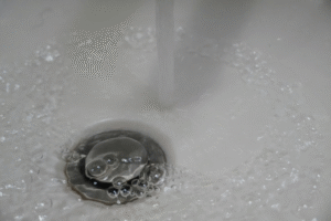 The Kitchen drain is bubbling because of a slow-drain problem.