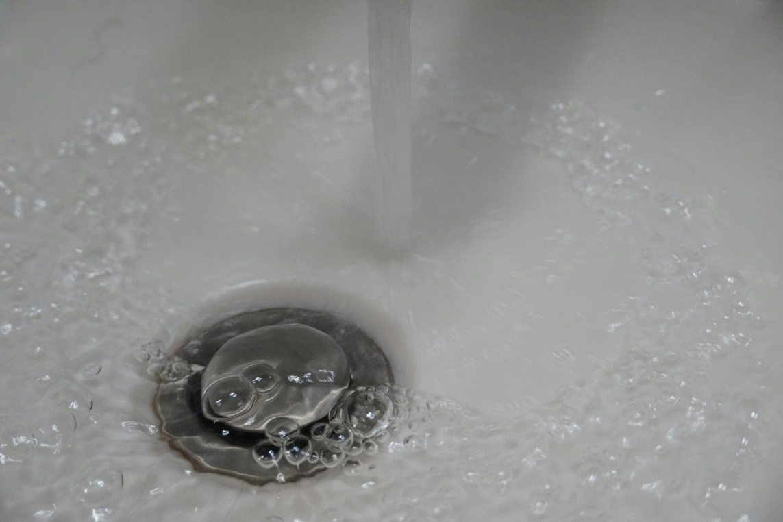 The Kitchen drain is bubbling because of a slow-drain problem.